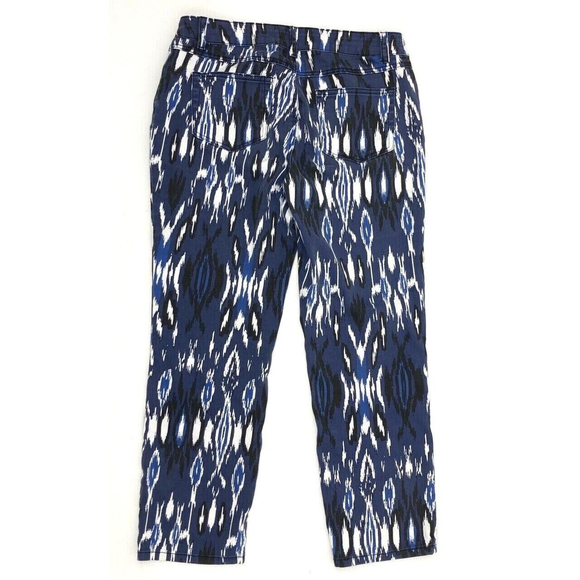 Su & Lola Lightweight Southwestern Aztec Stretch Ankle Crop Jeans - Picture 2 of 9